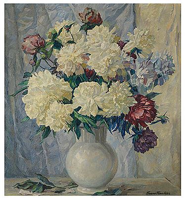 P ngsrosenstrauß in einer Vase