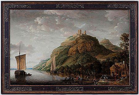 Paysage fluvial avec embarcadère au pied d'un château fort by Gillis Peeters - Auction record, sale price, and art valuation. Compare with similar artists and explore comparable artworks.