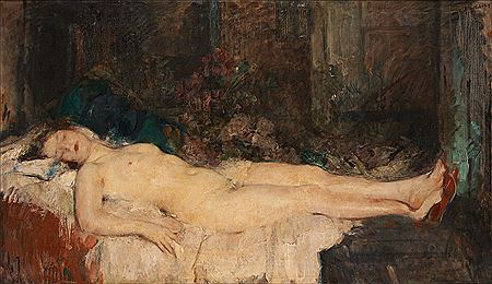 "Nu couché".