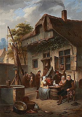 Le déjeuner devant la taverne. by Charles Ferdinand Venneman - Auction record, sale price, and art valuation. Compare with similar artists and explore comparable artworks.
