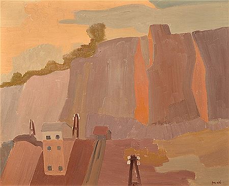 Paysage aux falaises