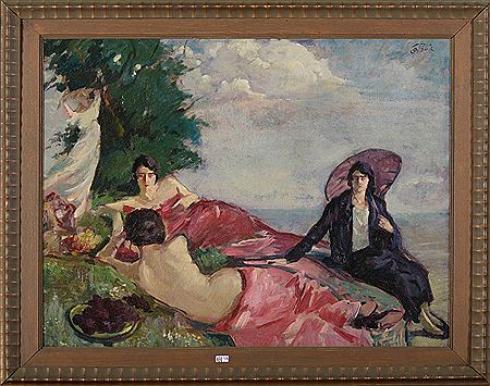 "Jeunes femmes au bord de l’eau"