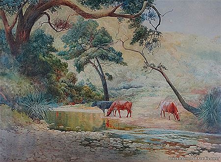 Cattle by a Stream