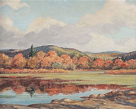 Lake in the fall by Herbert McRae Miller - Auction record, sale price, and art valuation. Compare with similar artists and explore comparable artworks.