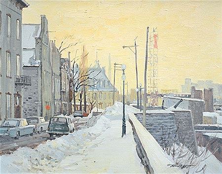 "The Golden Hour, Les remparts, Quebec City, Que"