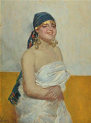 Young lady with sequin scarf