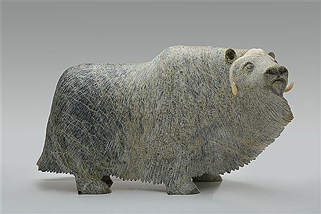 Musk ox by Lucassie Ikkidluak - Auction record, sale price, and art valuation. Compare with similar artists and explore comparable artworks.