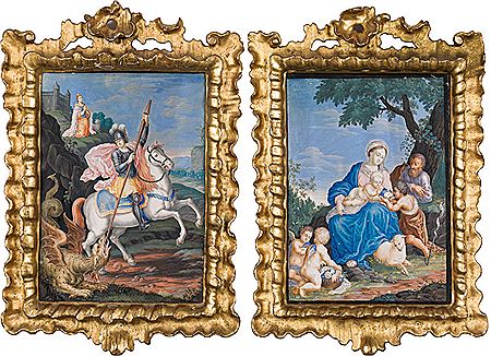 "Saint George" and "Holy Family with the infant Saint John the Baptist" (2)