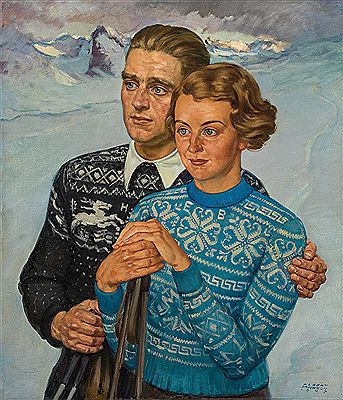 Ski pleasures in the Alps of Kitzbuhel, 1947