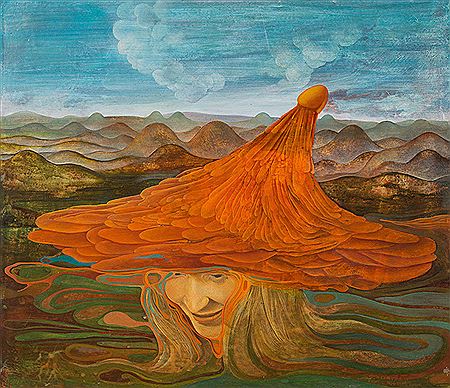 "Mädchen mit rotem Hut" (Girl with a red hat), 1969