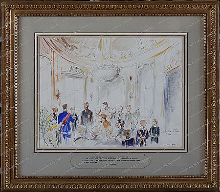 Remise des insignes de grand-officier de la Légion d'honneur à Paul-Louis Weiller (1893-1993)