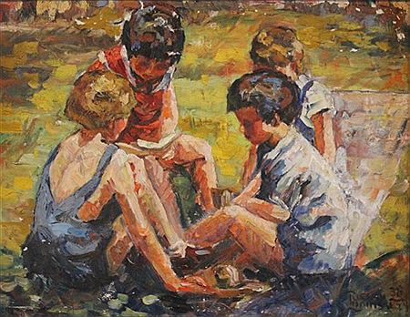 At Play, Four Children