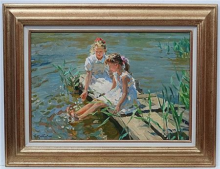 By the lake by Youri Krotov - Auction record, sale price, and art valuation. Compare with similar artists and explore comparable artworks.
