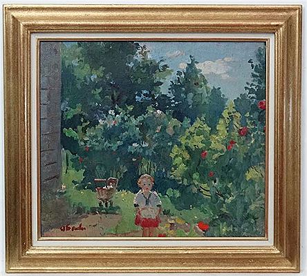 "Little girl in the garden"