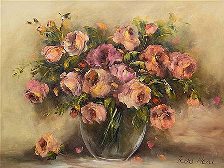Still Life Roses by Petro Neal - Auction record, sale price, and art valuation. Compare with similar artists and explore comparable artworks.