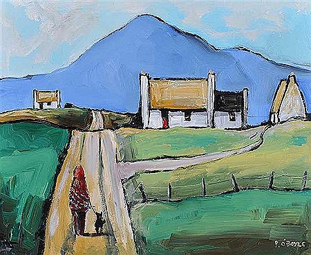 'WALKING THE DOG, CONNEMARA'