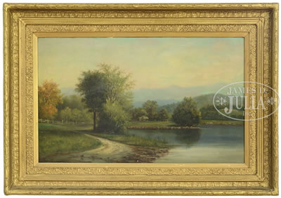 CONWAY MEADOWS, 1886, WHITE MOUNTAIN SCHOOL by D A Fisher - Auction record, sale price, and art valuation. Compare with similar artists and explore comparable artworks.