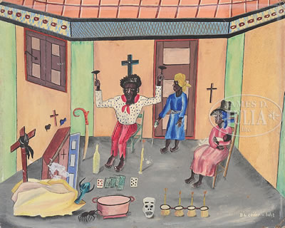 VOODOO RITUAL, 1947 by Dieudonne L Cedor - Auction record, sale price, and art valuation. Compare with similar artists and explore comparable artworks.