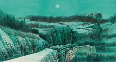 A View of Green Island - 1 1996 (triptych)