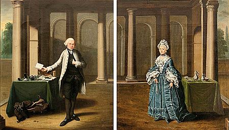 Bildnispaar Herr und Dame des Rokoko (2)