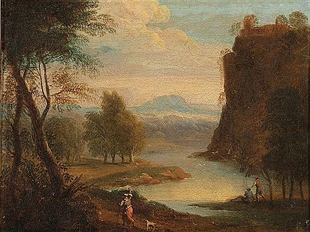 Zwei Flusslandschaften mit Figuren