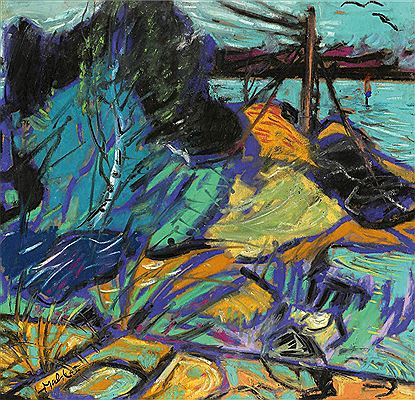 Expressive Küstenlandschaft