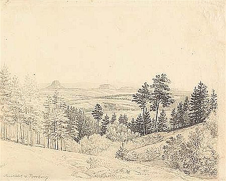 Aussicht vom Porsberg auf den Lilienstein und den Königstein. 1849 by August Richter - Auction record, sale price, and art valuation. Compare with similar artists and explore comparable artworks.