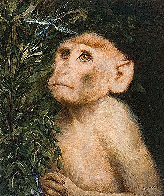 "Frühstück" (Affe und Libelle)