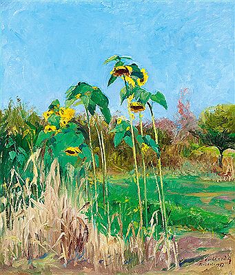Sunflowers by Agist Benkhard - Auction record, sale price, and art valuation. Compare with similar artists and explore comparable artworks.
