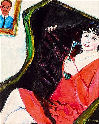 Mimi Sitting in an Armchair, 1929 by Frigyes Frank - Auction record, sale price, and art valuation. Compare with similar artists and explore comparable artworks.