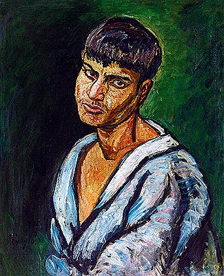 Boy in a Blue Shirt (Gipsy Boy), 1910 by Bertalan Por - Auction record, sale price, and art valuation. Compare with similar artists and explore comparable artworks.