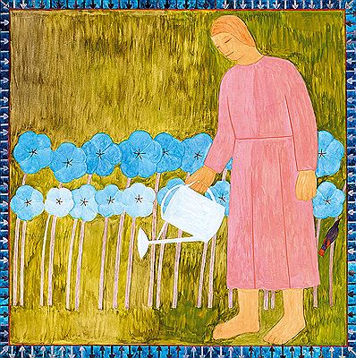 Woman Watering Flowers, 1934