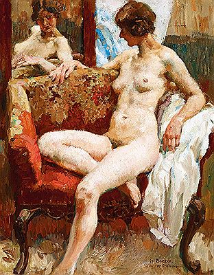 Modell in the Salon by Paul Paede - Auction record, sale price, and art valuation. Compare with similar artists and explore comparable artworks.