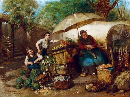 On the Market of München, 1881