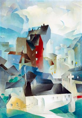Town, (Memory of Buda), 1930