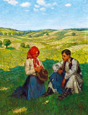 Lovers in the Nature (The Bouquet) by Odon Tull - Auction record, sale price, and art valuation. Compare with similar artists and explore comparable artworks.