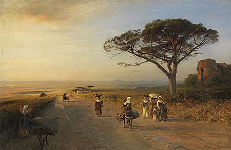Sample artwork by Albert Flamm (1823 - 1906), known for italian landscape painting, lithography, teaching - View similar artists and auction records