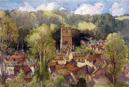 "Castle Combe" by George Robert Rushton - Auction record, sale price, and art valuation. Compare with similar artists and explore comparable artworks.