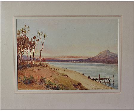 Sample artwork by Reginald Goodman (1870 - 1962), known for watercolor urban, rural scene and portrait painting - View similar artists and auction records