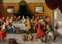 The Wedding at Cana: the miracle of turning water into wine.