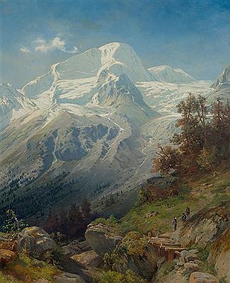 Walker in the Bernese uplands by Adolf Mosengel - Auction record, sale price, and art valuation. Compare with similar artists and explore comparable artworks.