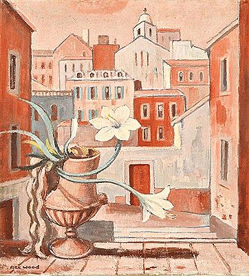 Vase on the Window Sill, Portugal by Rex Thomas Percy Reginald Wood - Auction record, sale price, and art valuation. Compare with similar artists and explore comparable artworks.