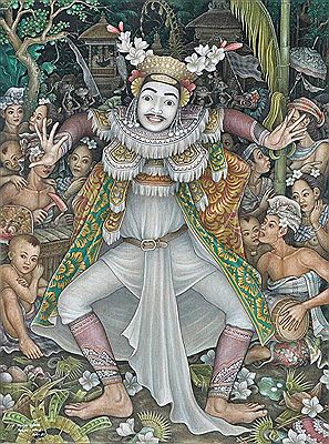Tari Topeng Dalem by I Made Suta - Auction record, sale price, and art valuation. Compare with similar artists and explore comparable artworks.