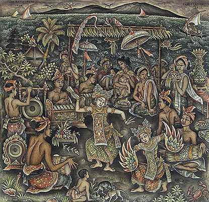 Legong Dance by Ida Bagus Made Poleng - Auction record, sale price, and art valuation. Compare with similar artists and explore comparable artworks.