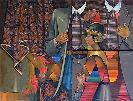 Paradoxical Reality (triptych) by Sudarisman - Auction record, sale price, and art valuation. Compare with similar artists and explore comparable artworks.