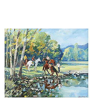 Paisaje con figuras a caballo by Pere Danes Berga - Auction record, sale price, and art valuation. Compare with similar artists and explore comparable artworks.