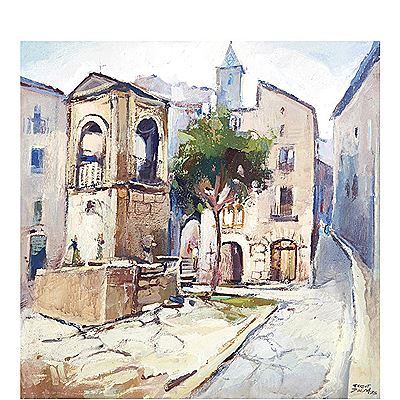 Solsona by Ernest Descals - Auction record, sale price, and art valuation. Compare with similar artists and explore comparable artworks.