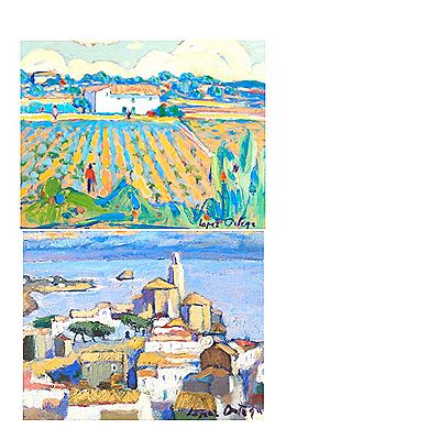 Cadaqués y Masia de Sitges(2) by José López Ortega - Auction record, sale price, and art valuation. Compare with similar artists and explore comparable artworks.