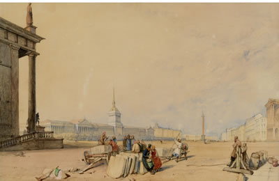 STONE MASONS, PALACE SQUARE, ST. PETERSBURG