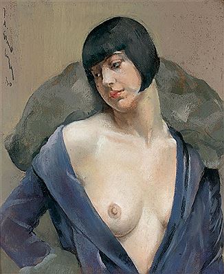 Portrait of young naked woman